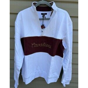 Malbon Golf NBA Cavs Script Colorblock Quarter Zip Sweatshirt Size Medium